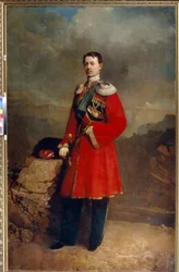 Porträtt av storhertig Nicholas Alexandrovich av Ryssland (Nikolai Aleksandrovitch Romanov