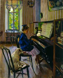 På pianot, 1914.