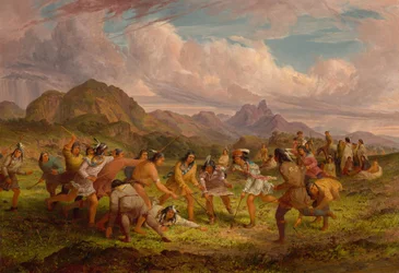 Bollspelande bland Sioux-indianerna, 1851.