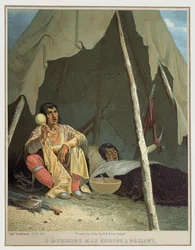 Amerikansk shaman, ca 1850 (illustration)