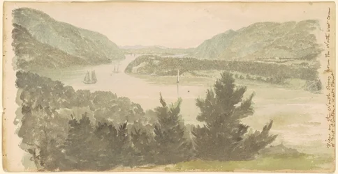 Utsikt över North River från det nordvästra hörnet av Fort Clinton-West Point