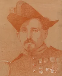 Porträtt av en italiensk soldat