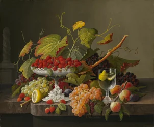 Ett överflöd av frukt, ca. 1860.