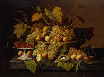 Stilleben med frukt, 1854
