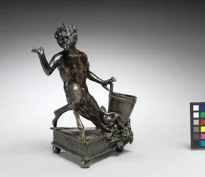 Knästående Satyr, ca 1520 (brons)