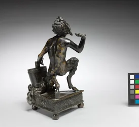 Knästående Satyr, ca 1520 (brons)