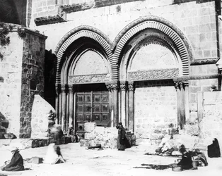 Ingången till den heliga gravens kyrka, 1865