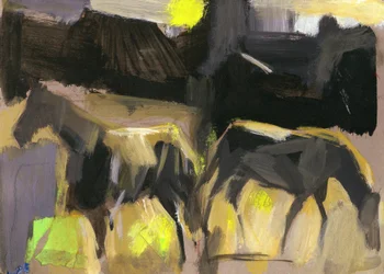 Grey Horses, 2024 (gouache på papper)
