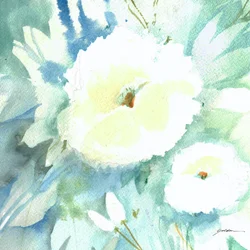 Mjuka vita blommor