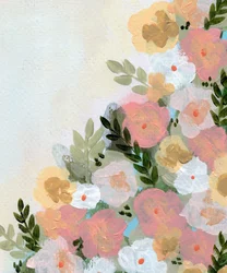 Mjuka pastellfärgade blommor