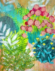 Livliga trädgårdsblommor