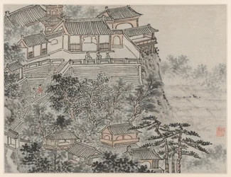 Tolv vyer över Tiger Hill, Suzhou: The Five Sages Terrace
