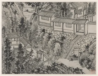 Tolv vyer över Tiger Hill, Suzhou: The Pine Retreat, efter 1490.