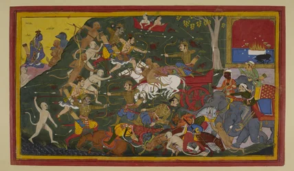 Lakṣmaṇa dödar Indrajit; Rāma och hans allierade väntar
