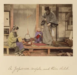 Ett japanskt par och deras barn