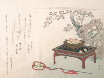 Persikor på ett bord, 1800-talet., 1800-talet.