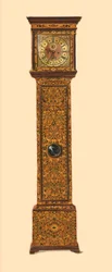 Klocka infälld med ljust intarsia, 1905