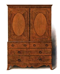 Mahogny and Satinwood Clothes Press, 1908.