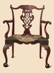 Stol i mahogny, 1906