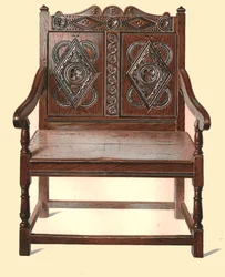 Dubbelstol i walesisk ek, 1904