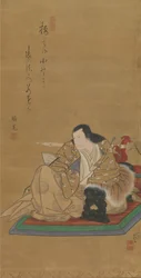 Porträtt av skådespelaren Arashi Rikan I, ca. 1812.