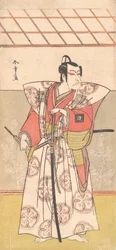 Ichikawa Dan Juro V Som en samuraj f kostade gh kolumn k, va? 1778.