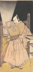 Ichikawa Danzo IV i rollen som en samuraj, ca. 1785.