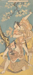 Scen ur dramat Otokoyama Yunzei Kurabe, 12:e månaden, 1768.