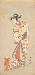 Skådespelaren Ichikawa Danjuro V i rollen som en kvinna, 1772.
