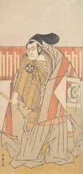 Den första Nakamura Nakazo i rollen som Kudo Suketsune, troligen 1775.