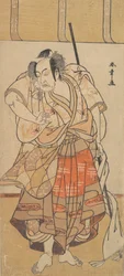 Den första Onoe Kikugoro som arg man, ca. 1772.