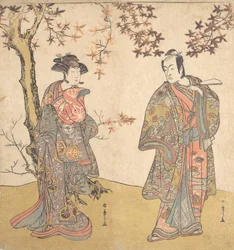 Den andra Ichikawa Monnosuke som obeväpnad man, troligen 1778.