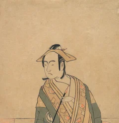 Den tredje Sawamura Sojuro i rollen som Soga no Juro, ca. 1779.