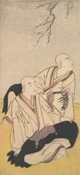Den tredje Sawamura Sojuro och den andra Ichikawa Monnosuke som buddhistiska munkar, 1791.