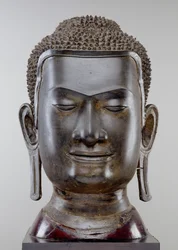 Buddha Head, Ayutthaya-kultur, U Thong-stil (brons)
