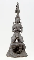 Siva hedrar Buddha, Lan Na-kulturen (brons)