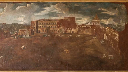 Utsikt över det kungliga slottet, ca 1760