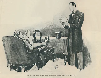 Han bröt sigillen och såg över innehållet, 1892