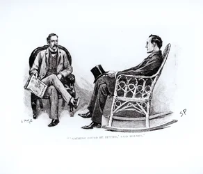 "Inget kunde vara bättre, sa Holmes", illustration från "The Stockbroker