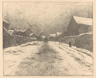 Snöig gata