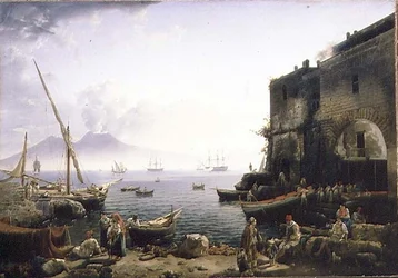 Utsikt över Neapel, Santa Lucia-vallen