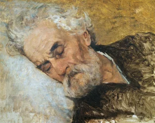 Giuseppe Mazzini döende, av Silvestro Lega (1826-1895)