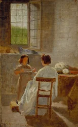 Arbetsträning, ca 1863 (olja på duk)
