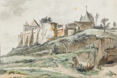Utsikt över Keizersbergs slott, Leuven, 1782