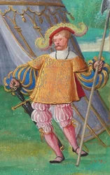 Jacques de Lalaing, ca 1530-40 (tempera, bladguld och bläck på pergament)