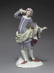 Italiensk komedifigur: Mezetin, ca 1753 (porslin med emaljdekoration)
