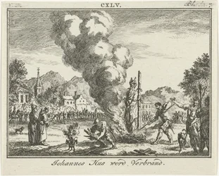 Bränning av Jan Hus på bål, mitten av 1700-talet