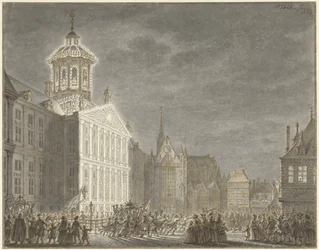Belysning av rådhuset för Vilhelm V och Wilhelmina av Preussen, 1768