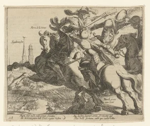 François de la Noue tillfångatagen under slaget vid Ingelmunster, 1580