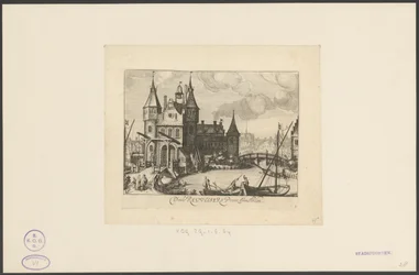 Vy över Eerste Regulierspoort i Amsterdam